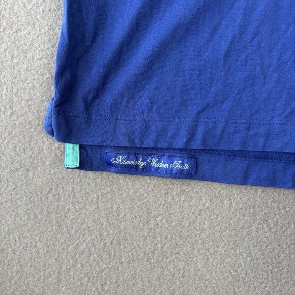 Robert Graham Shirt Mens Large Classic Fit Blue Solid Polo Colorful Short Sleeve - Picture 4 of 12